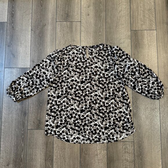 imnyc isaac mizrahi womens spotted top - Picture 1 of 8